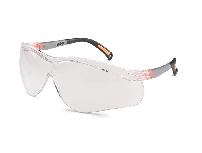 Shortstop style, clear lens, anti-scratch, anti-fog - Safety Glasses